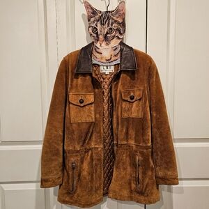 Men's Suede Leather Camel Jacket By LNR La Nouvelle Renaissance